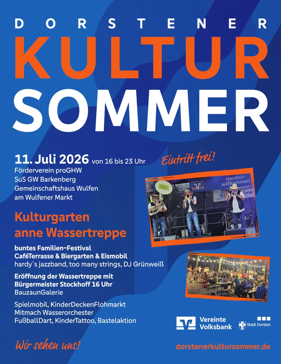 Teasergrafik zu den Dorstener Kultursommer 2026-Veranstaltungen im Stadtteil Barkenberg